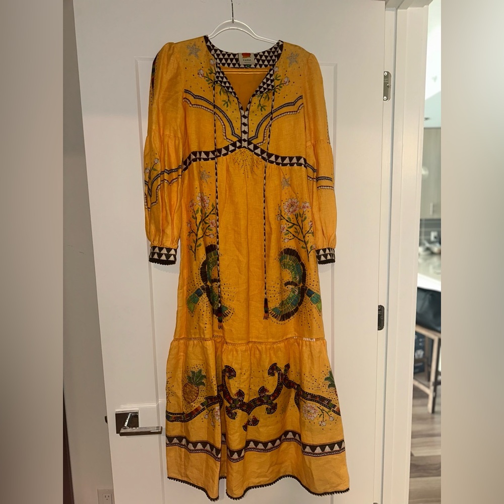 FARM Rio Vibrant Yellow Maxi Dress